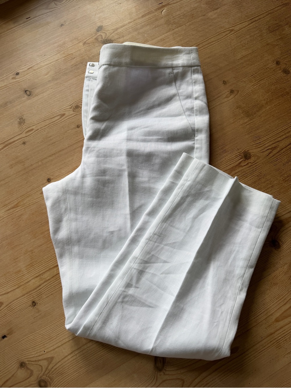 J. CrewCrisp White Linen Blend Pants